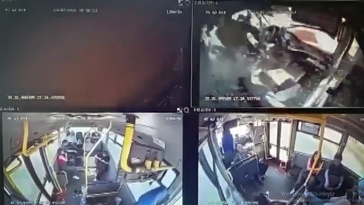 Kavşakta can alan çarpışma kamerada: 1 ölü, 11 yaralı