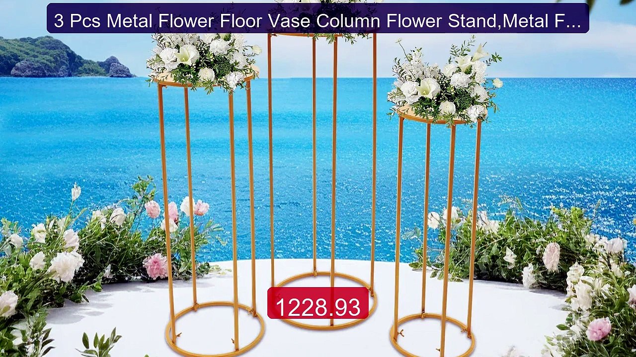 3 Pcs Metal Flower Floor Vase Column Flower Stand,Metal Flower Arra... -- Top Rated 2026 | Buy Now!