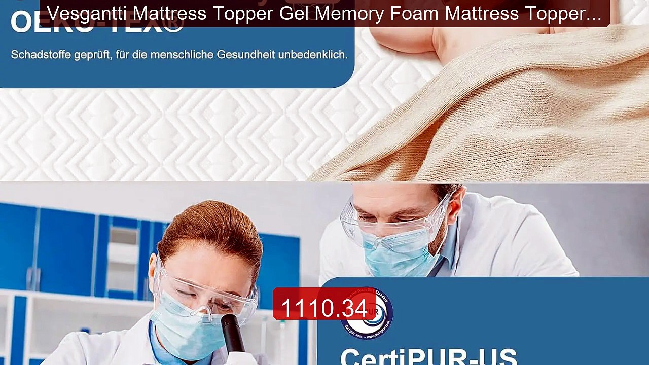Vesgantti Mattress Topper Gel Memory Foam Mattress Topper for ... -- Hot Deal 2026 | Limited Offer!