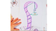 Pure Relaxation: Drawing a cloud tendril  with Colored Pencils