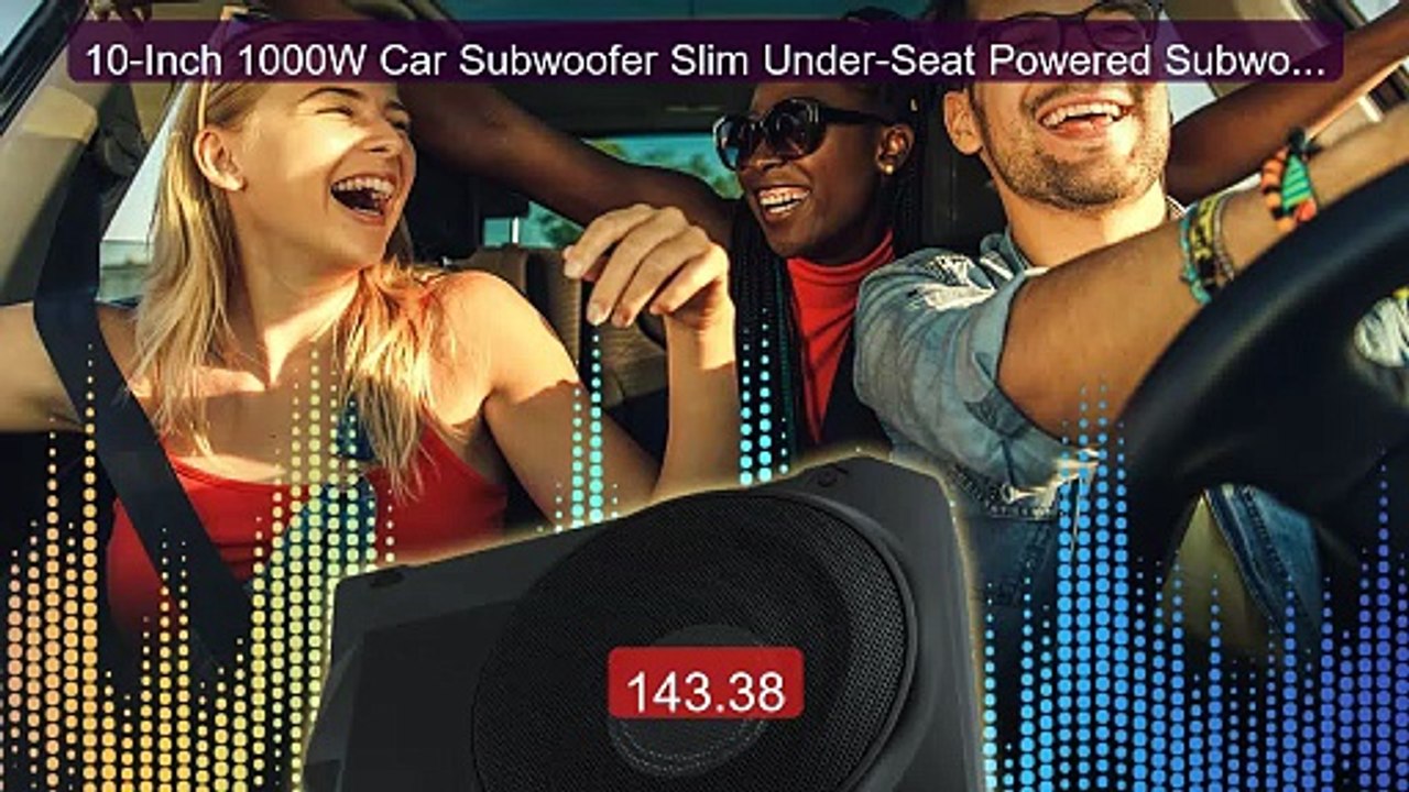 10-Inch 1000W Car Subwoofer Slim Under-Seat Powered Subwoof... -- Top Pick 2026 | Unbeatable Price!
