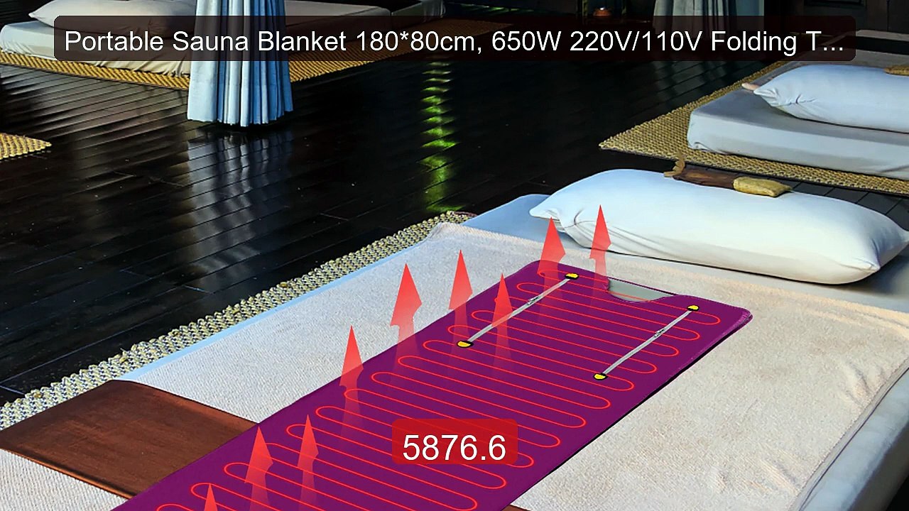 Portable Sauna Blanket 180*80cm, 650W 220V/110V Folding Tim... -- Top Pick 2026 | Unbeatable Price!