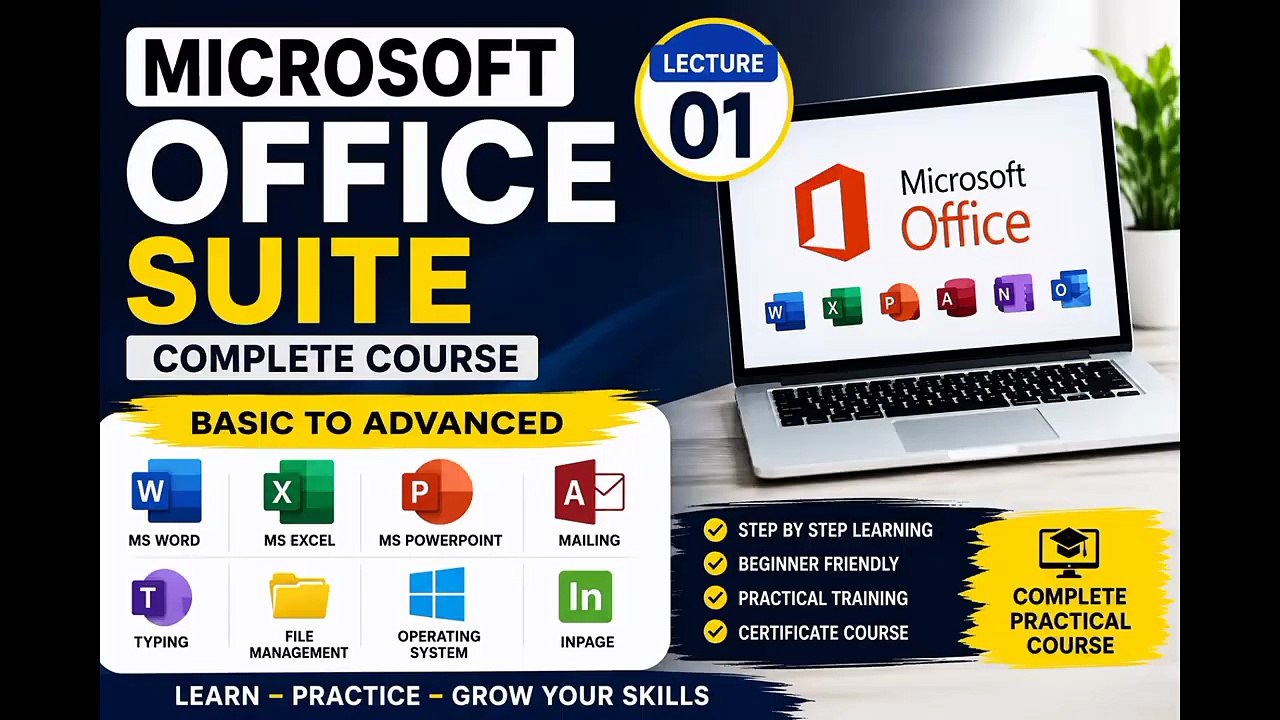 Microsoft Office Full Course in Urdu _ Beginner to Advanced lecture 1