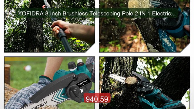 YOFIDRA 8 Inch Brushless Telescoping Pole 2 IN 1 Electric Cha... Amazing Value 2026 | Must Have!