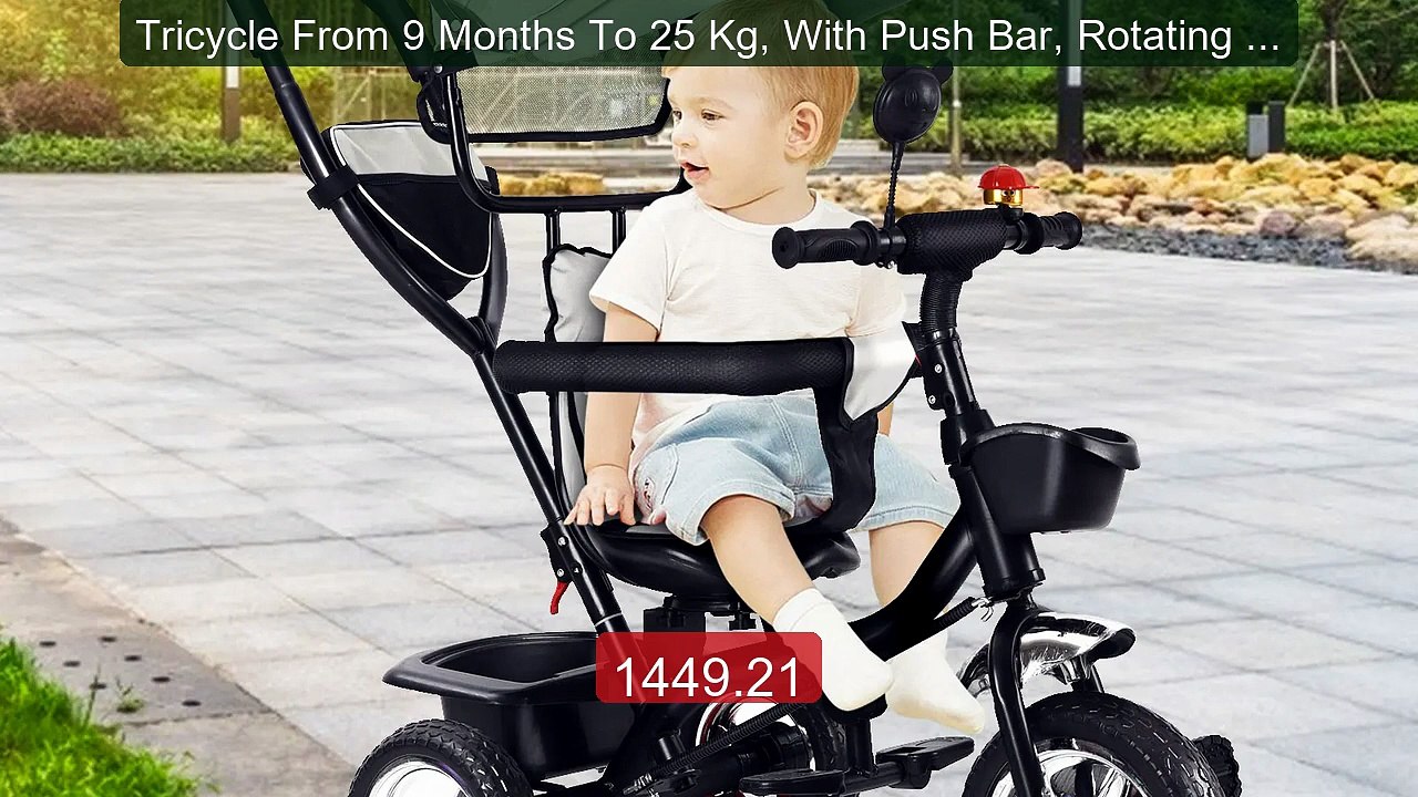 Tricycle From 9 Months To 25 Kg, With Push Bar, Rotating Seat, Fold... -- Top Rated 2026 | Buy Now!
