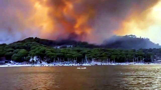 Dura imagen de las llamas en el Pantano de San Juan