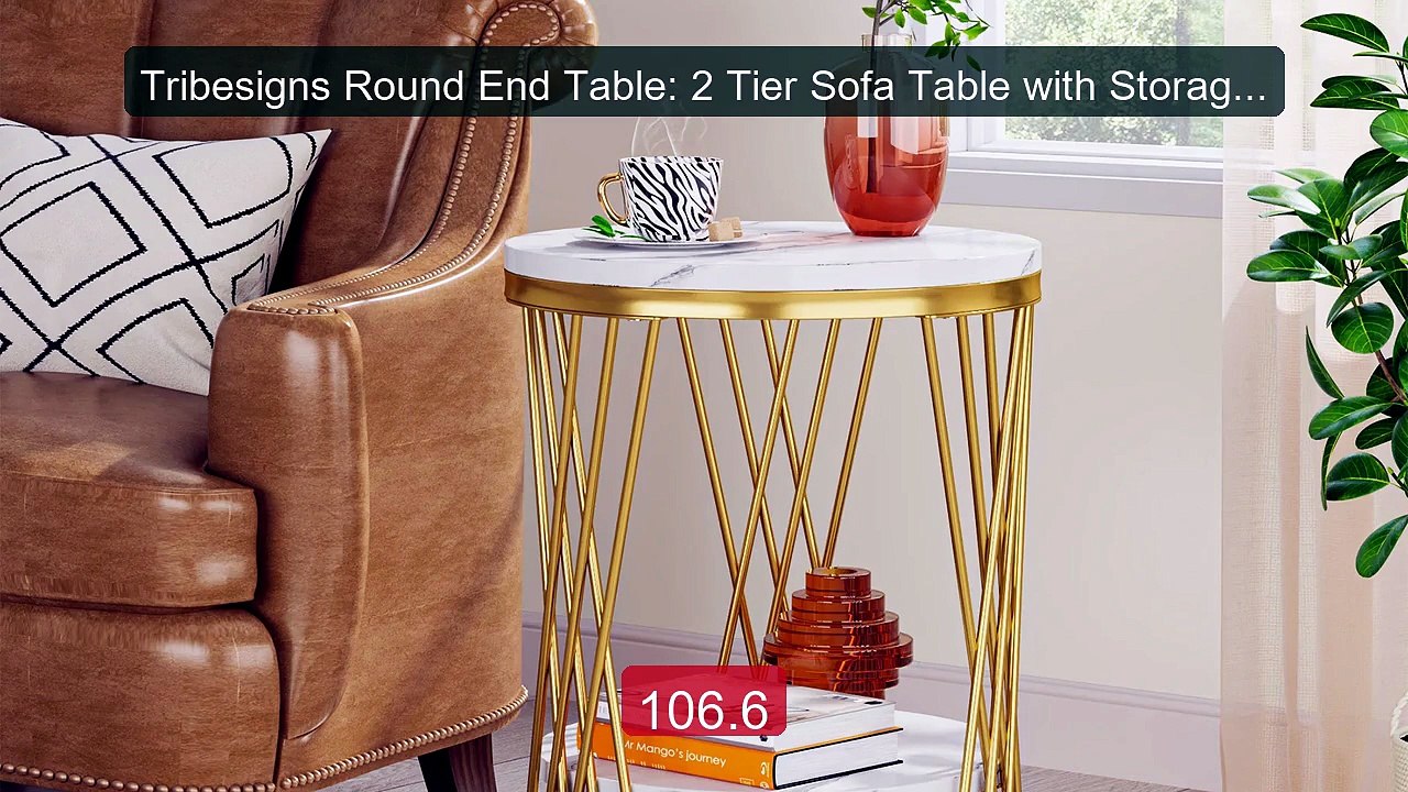 Tribesigns Round End Table: 2 Tier Sofa Table with Storage Shelf, M... -- Top Rated 2026 | Buy Now!
