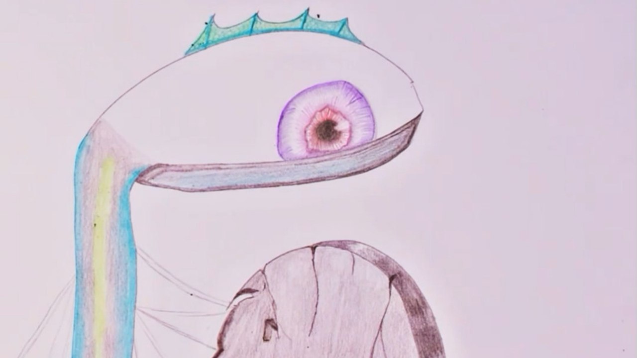 Pure Relaxation: Drawing a dragonplant on a grave  with Colored Pencils Part 2