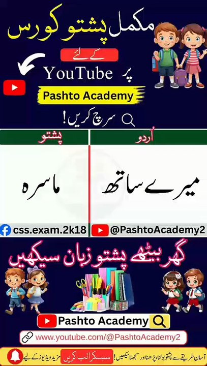 Learn Pashto in Urdu | Lesson # 30 #PashtoLearning