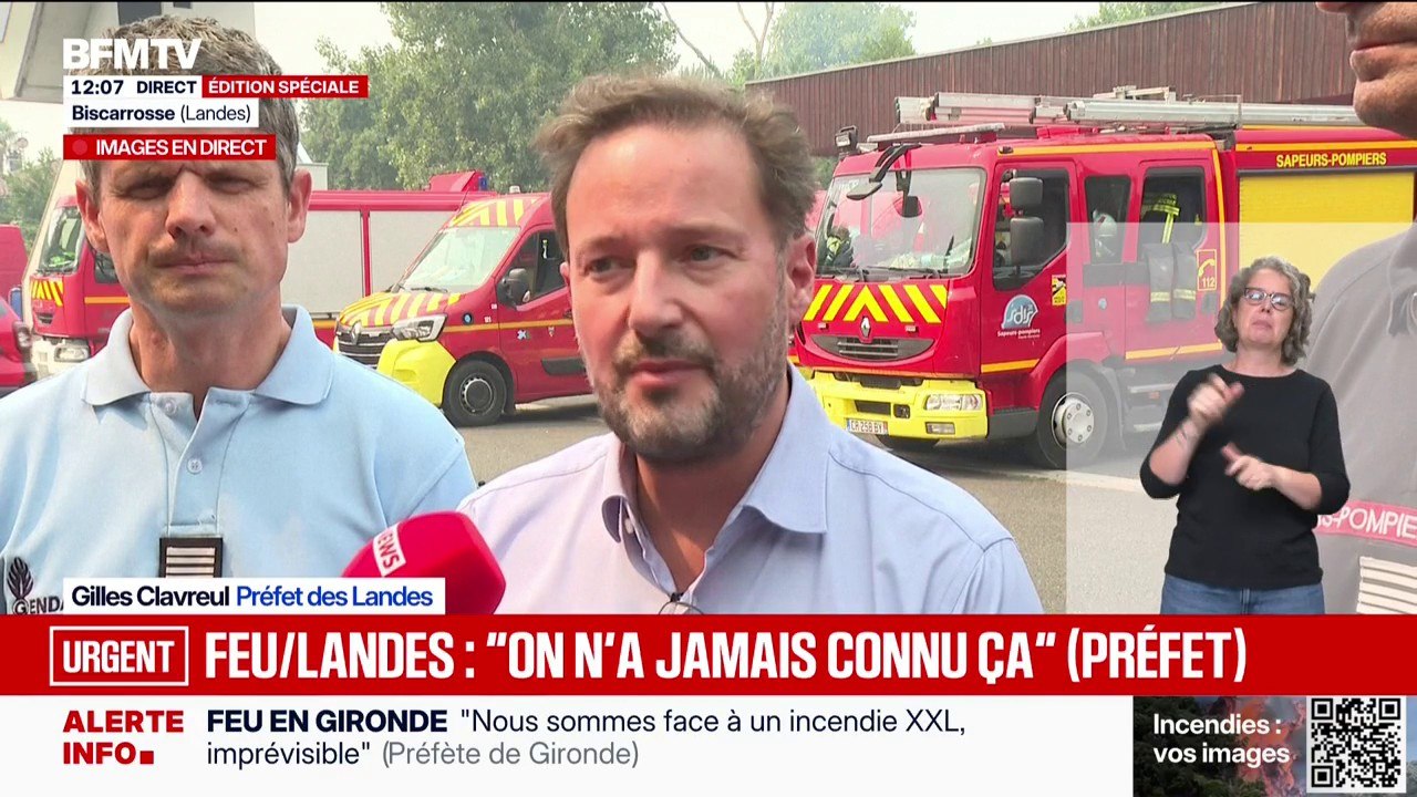 Incendie dans les Landes: "18.000 personnes" ont été évacuées à Biscarrosse
