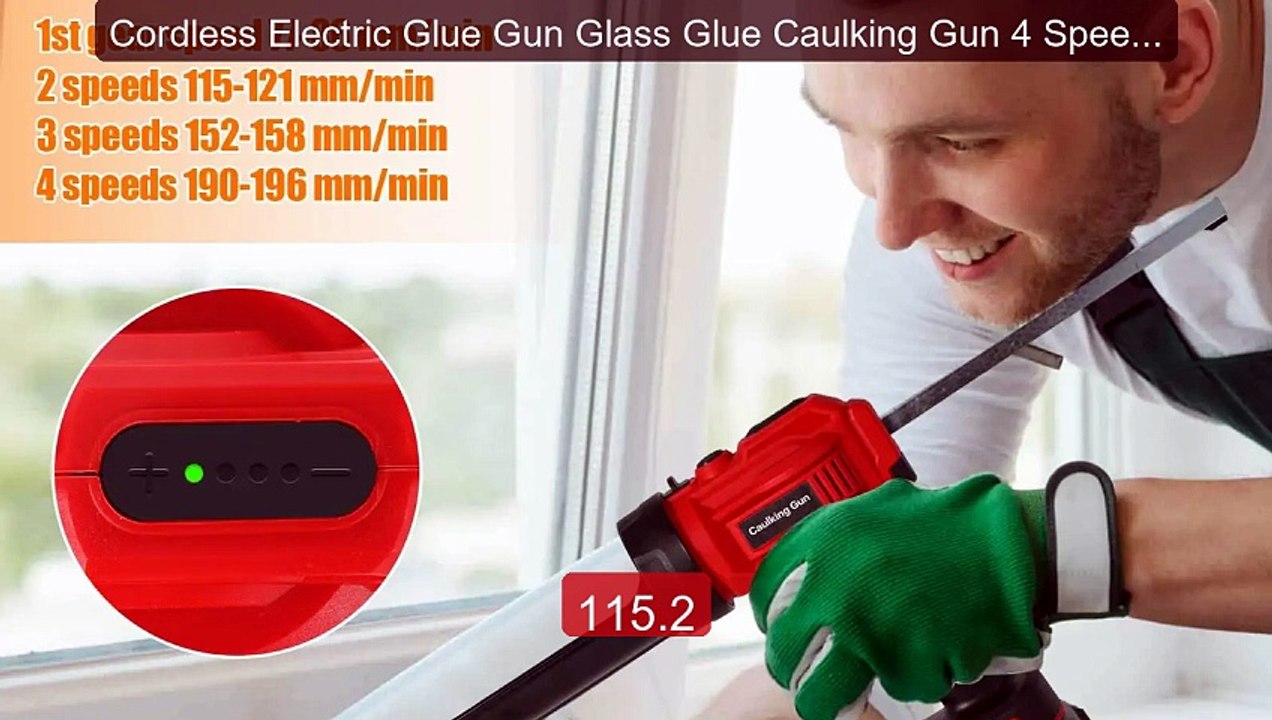 Cordless Electric Glue Gun Glass Glue Caulking Gun 4 Speeds Wirele... -- Best Deal 2026 | Shop Now!