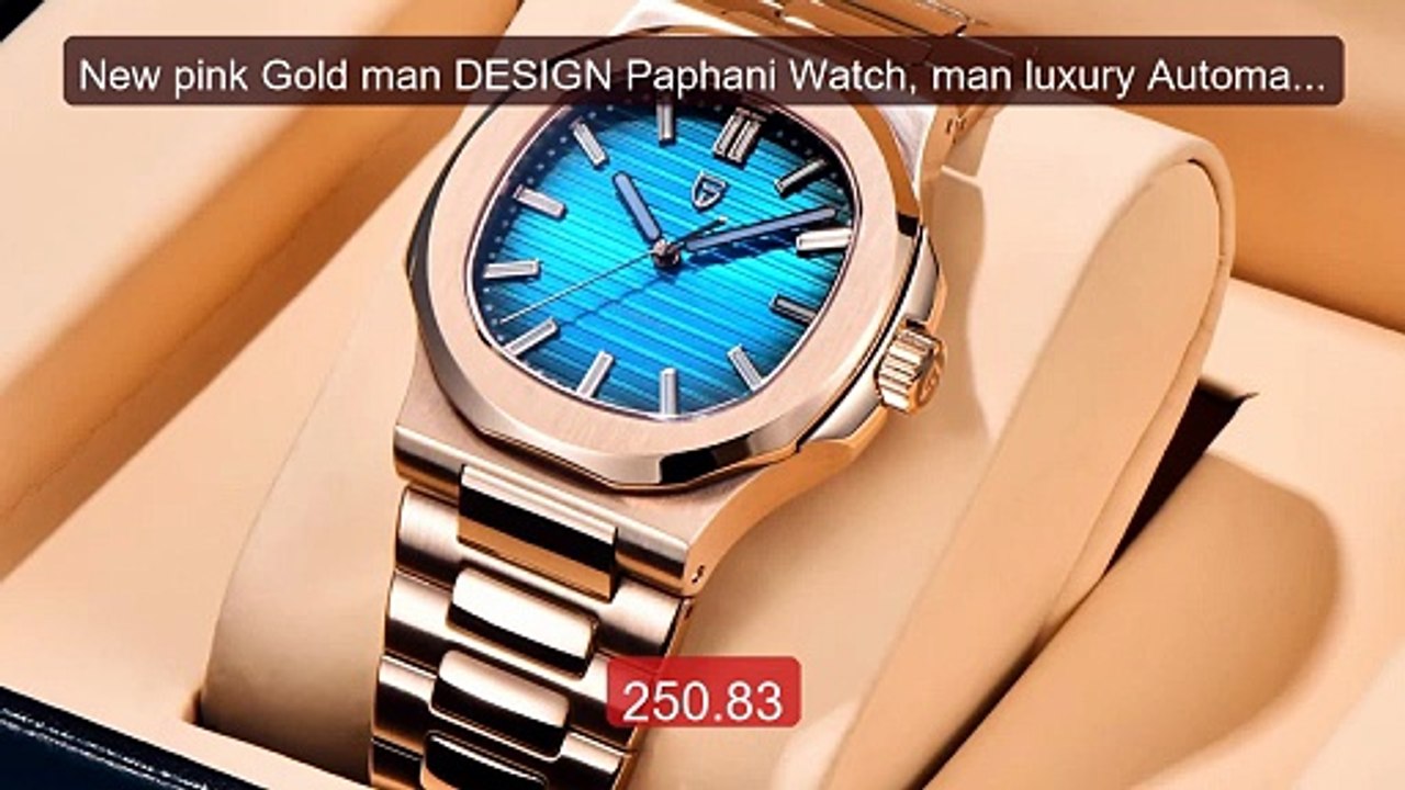 New pink Gold man DESIGN Paphani Watch, man luxury Automatic Mechan... -- Top Rated 2026 | Buy Now!