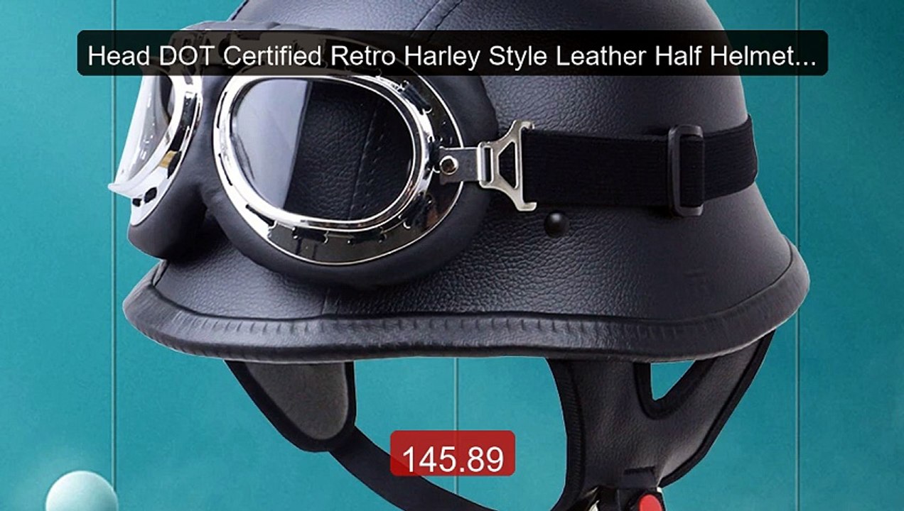 Head DOT Certified Retro Harley Style Leather Half Helmet, Vi... -- Amazing Value 2026 | Must Have!