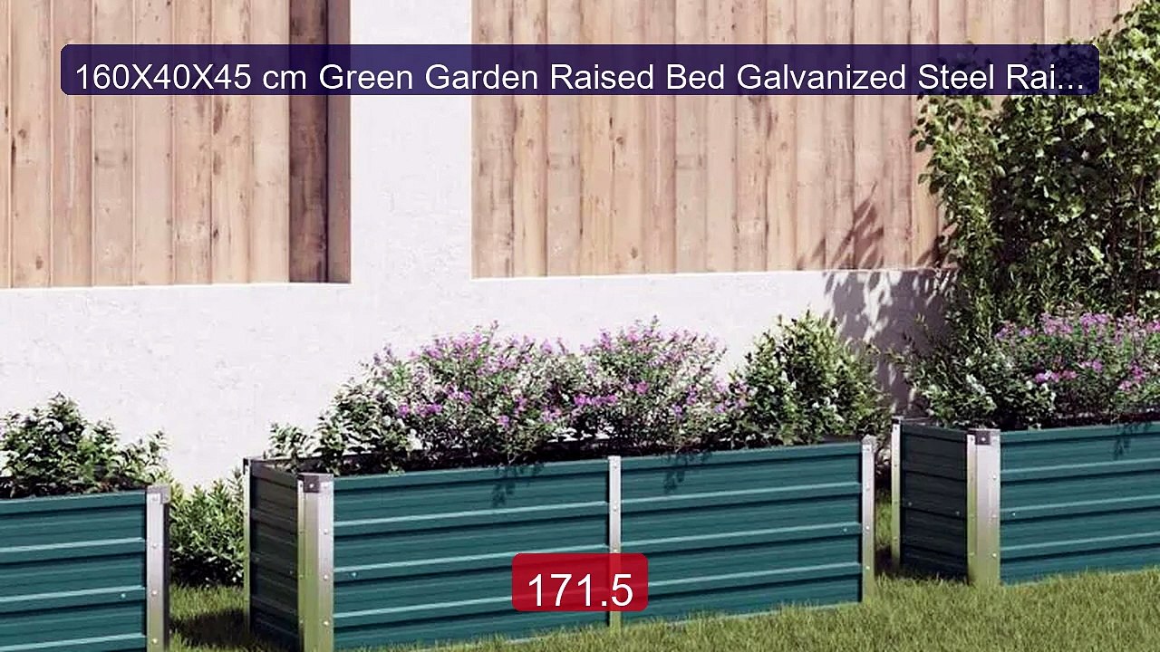 160X40X45 cm Green Garden Raised Bed Galvanized Steel Raised Garden... -- Top Rated 2026 | Buy Now!