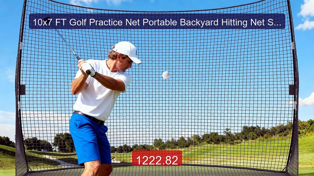 10x7 FT Golf Practice Net Portable Backyard Hitting Net Swing... -- Amazing Value 2026 | Must Have!