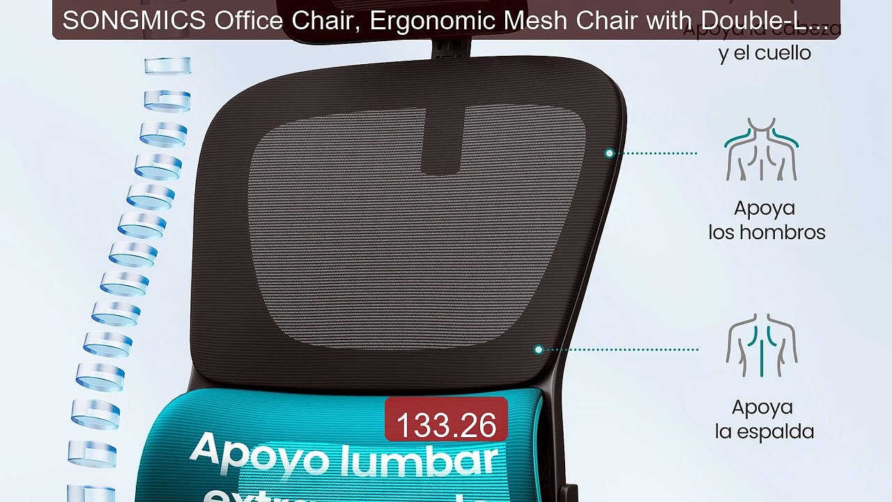 SONGMICS Office Chair, Ergonomic Mesh Chair with Double-Lay... -- Top Pick 2026 | Unbeatable Price!