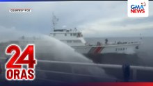 3 barko ng PCG at BFAR, binugahan muli ng CCG kasunod ng pambobomba rin ng tubig kahapon | 24 Oras