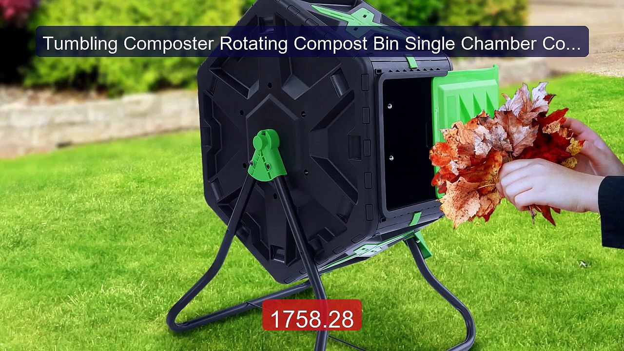 Tumbling Composter Rotating Compost Bin Single Chamber Compost... -- Best Buy 2026 | Great Quality!