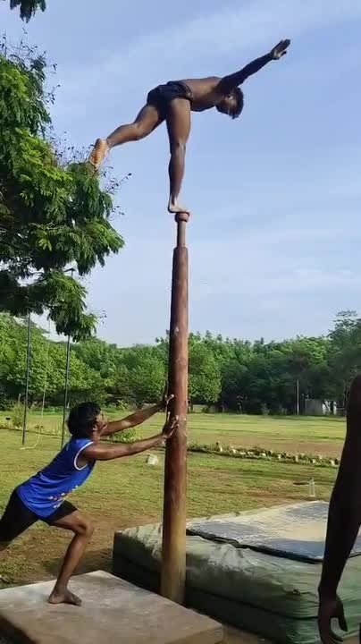 Incredible Mallakhamb Athlete Showcases Elite Balancing Poses