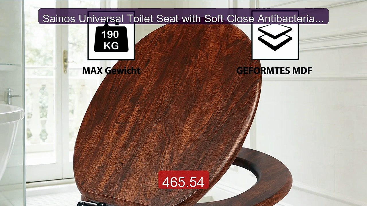 Sainos Universal Toilet Seat with Soft Close Antibacterial Toilet L... -- Top Rated 2026 | Buy Now!