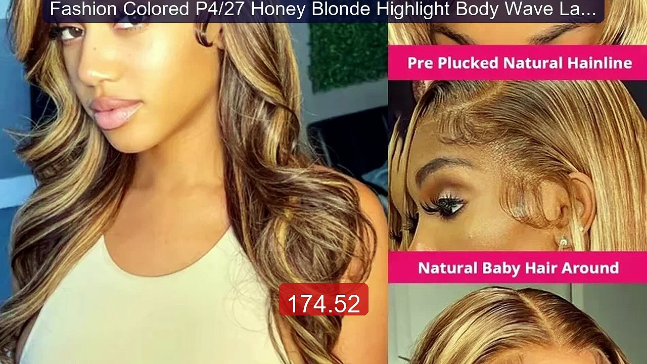 Fashion Colored P4/27 Honey Blonde Highlight Body Wave Lace Front ... -- Best Deal 2026 | Shop Now!
