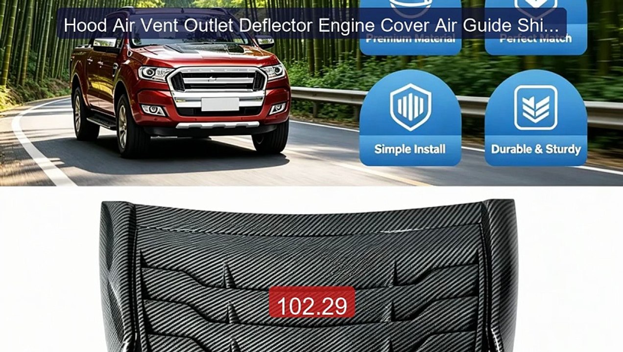 Hood Air Vent Outlet Deflector Engine Cover Air...