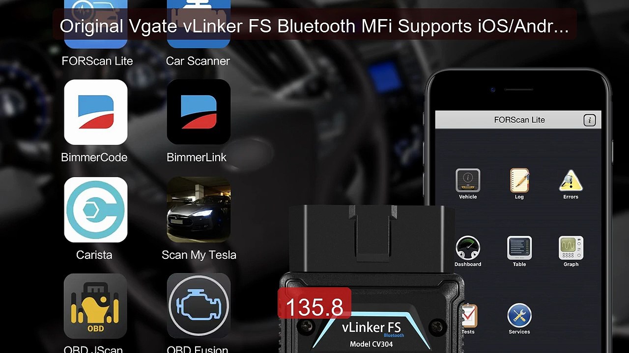 Original Vgate vLinker FS Bluetooth MFi Supports iOS/Android Suppo... -- Best Deal 2026 | Shop Now!