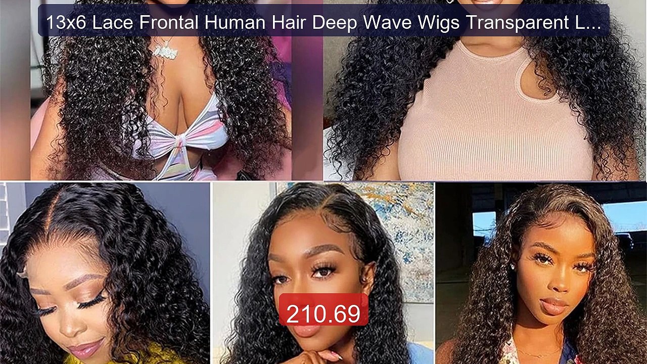 13x6 Lace Frontal Human Hair Deep Wave Wigs Transparent Lace Brazil... -- Top Rated 2026 | Buy Now!