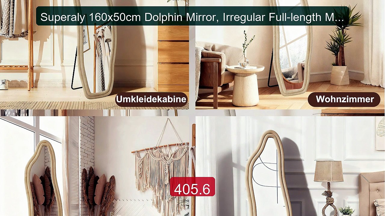 Superaly 160x50cm Dolphin Mirror, Irregular Full-length Mirror, Lar... -- Top Rated 2026 | Buy Now!