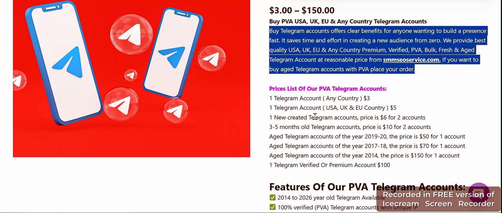 Buy Telegram Accounts for Sale – Aged & PVA ...