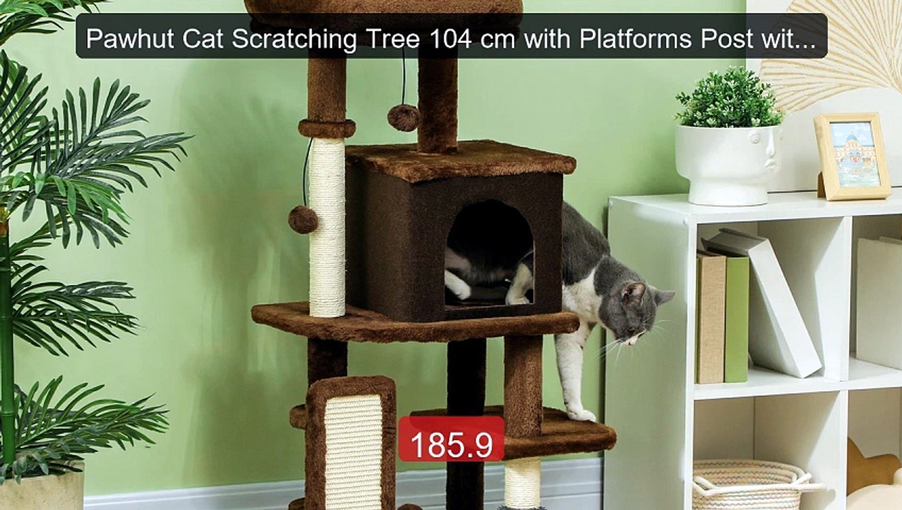 Pawhut Cat Scratching Tree 104 cm with Platforms Post with ... -- Top Pick 2026 | Unbeatable Price!
