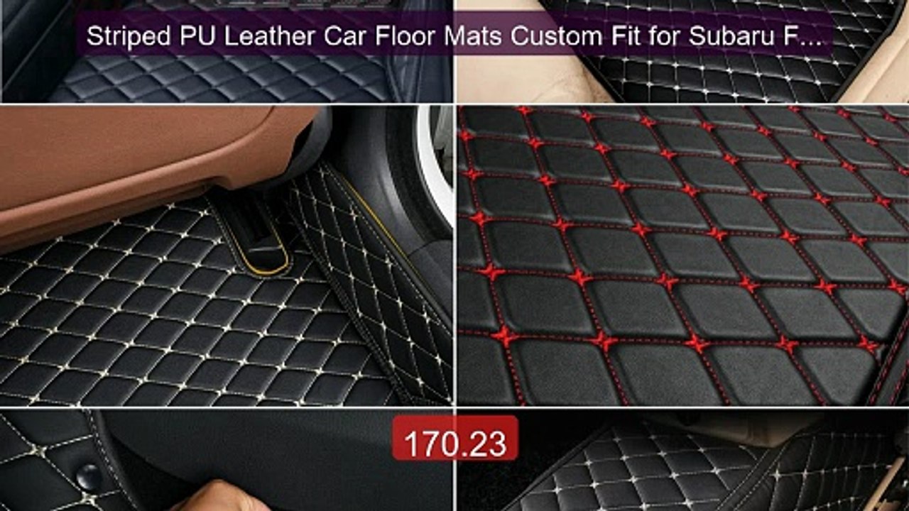 Striped PU Leather Car Floor Mats Custom Fit for Subaru Fores... -- Amazing Value 2026 | Must Have!