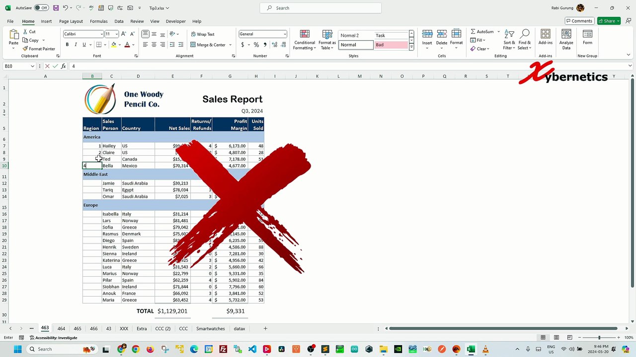 AutoFill Skipping Rows In Excel - Excel Tips and Tricks