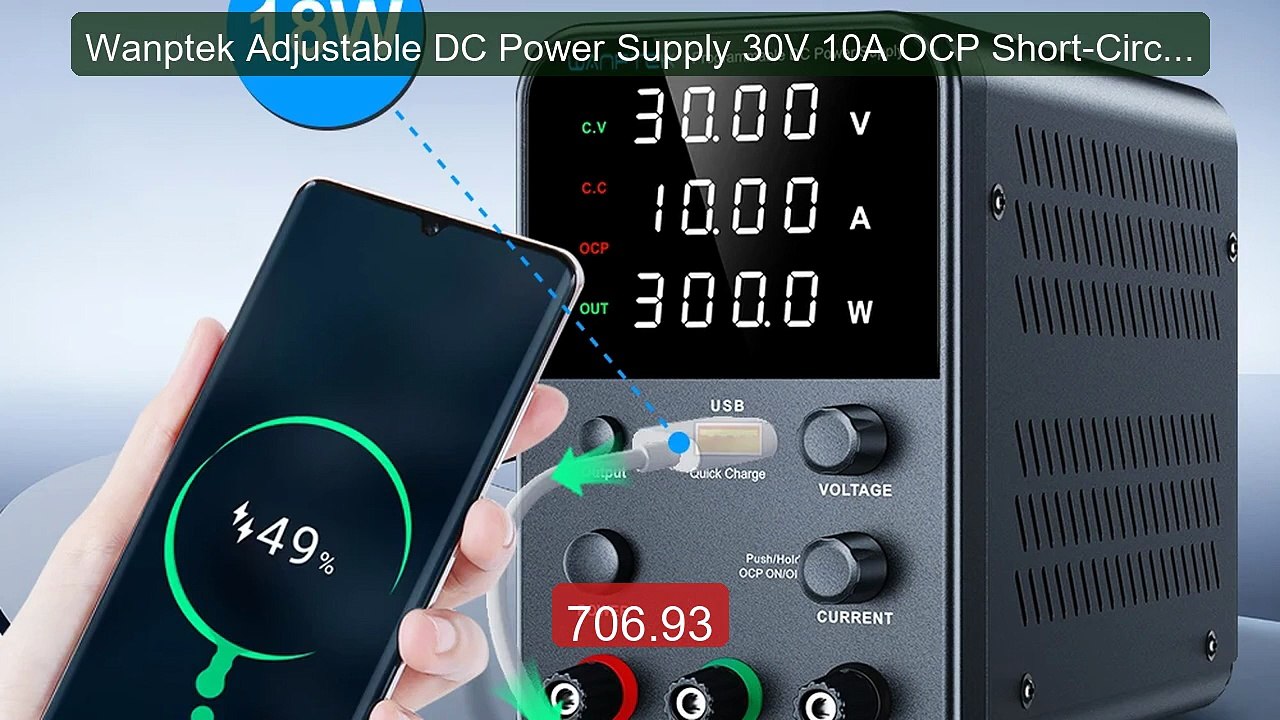 Wanptek Adjustable DC Power Supply 30V 10A OCP Short-Circui... -- Top Pick 2026 | Unbeatable Price!