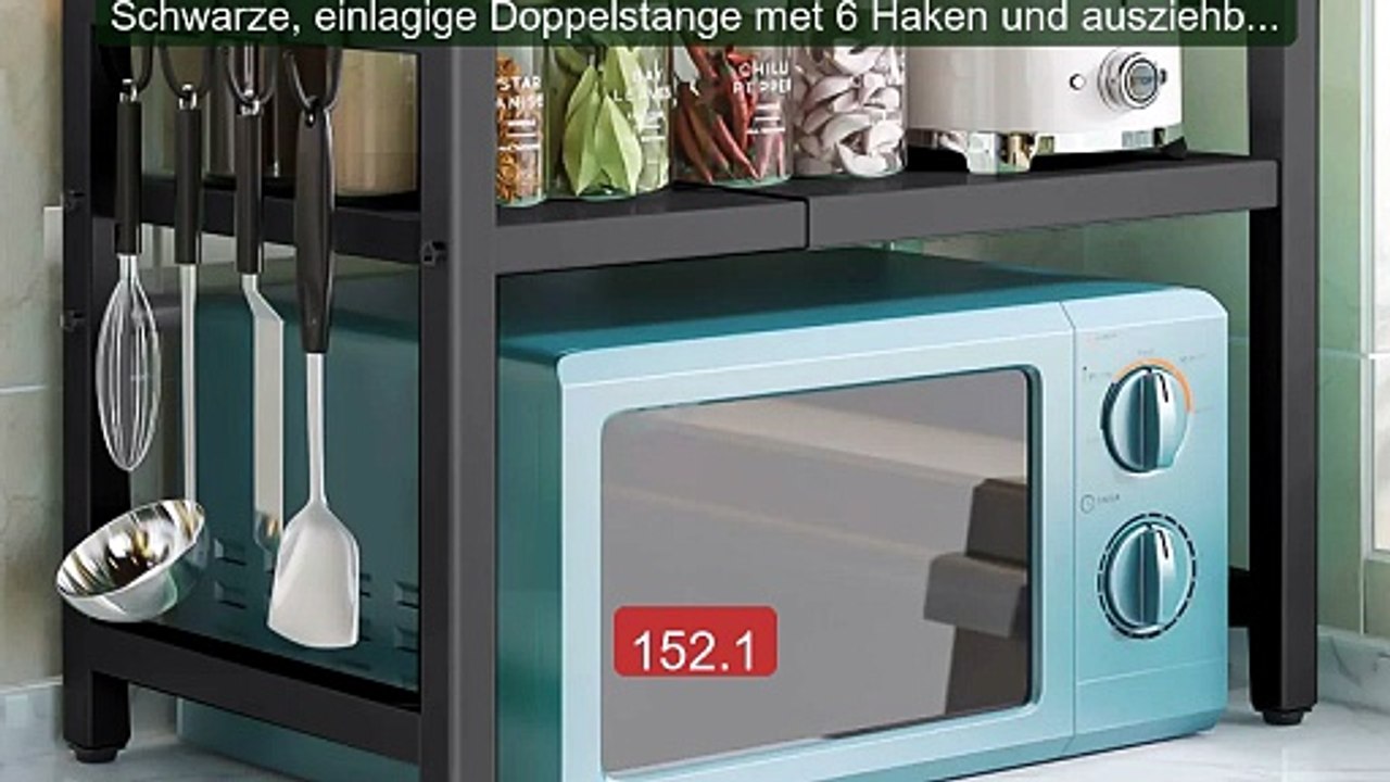 Schwarze, einlagige Doppelstange met 6 Haken und ausziehbarem Küch... -- Best Deal 2026 | Shop Now!