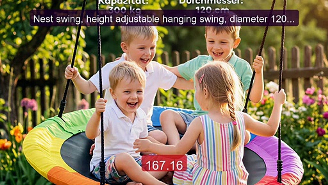 Nest swing, height adjustable hanging swing, diameter 120 cm,... -- Amazing Value 2026 | Must Have!