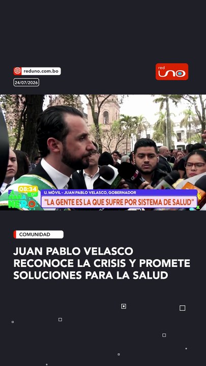 Juan Pablo Velasco promete solucionar el sistema de salud y asegura que la gente es la más afectada