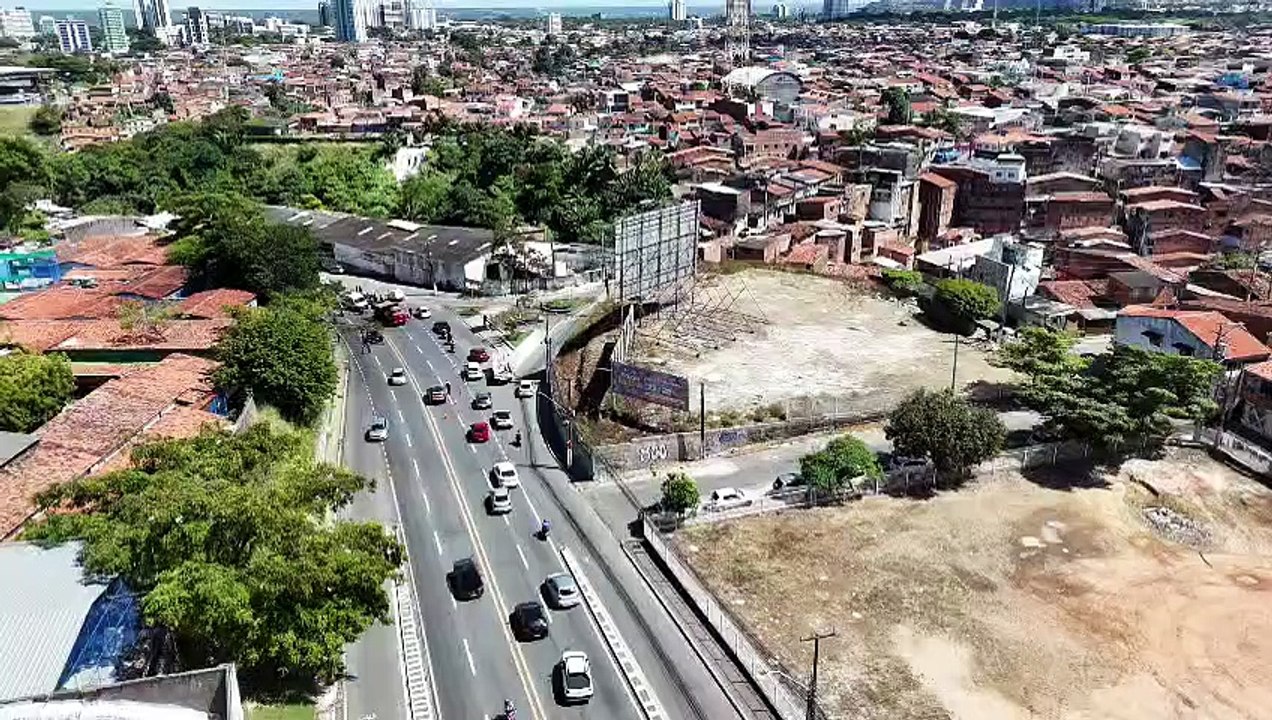Árvore cai sobre carro na Avenida Leste-Oeste, em Maceió