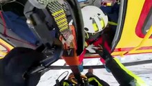Alpinisti travolti dai sassi, il soccorso in elicottero a Courmayeur