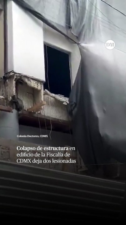 Colapso de estructura en edificio de la Fiscalía de CDMX deja dos lesionadas