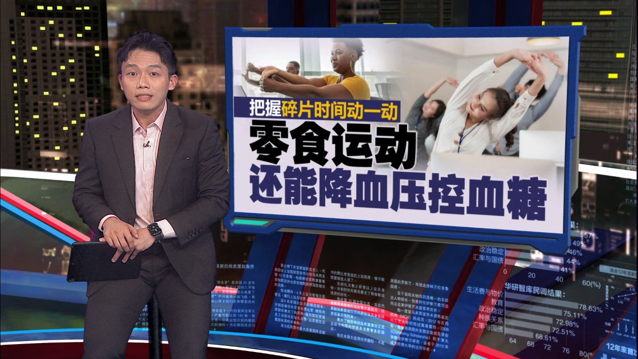 没时间做运动？   试试看“零食运动”!   每次五分钟就能缓解久坐伤害