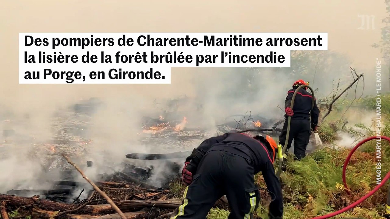 Des pompiers venus de Charente-Maritime pour aider à lutter contre l'incendie en Gironde