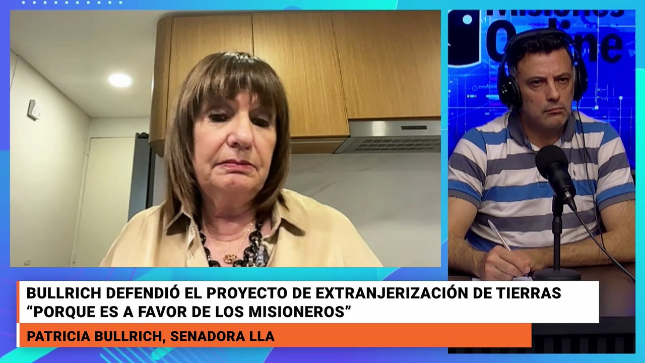 Bullrich defendió el proyecto de extranjerización de tierras porque es a favor de los misioneros