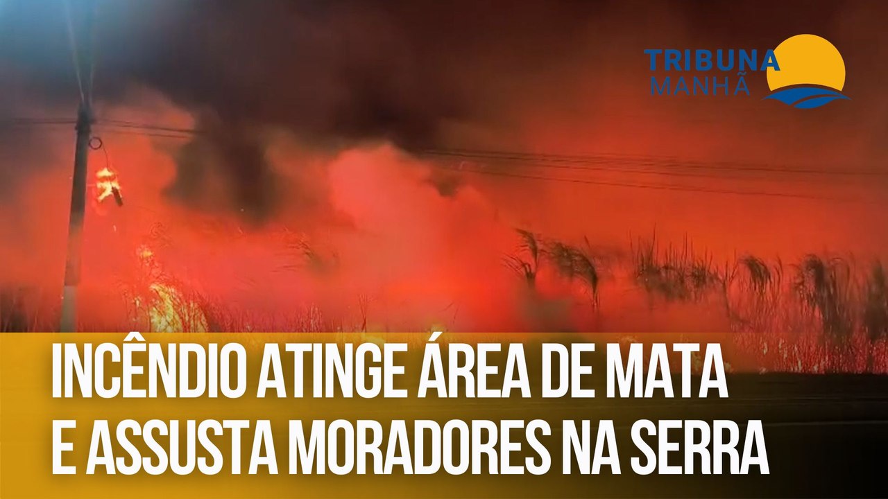 Incêndio atinge área de mata e assusta moradores na Serra