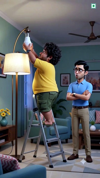 Smart Bulb Replace Karna Tha, Golu Ne Bana Diya Living Room Ka Full Chaos | Funny Short