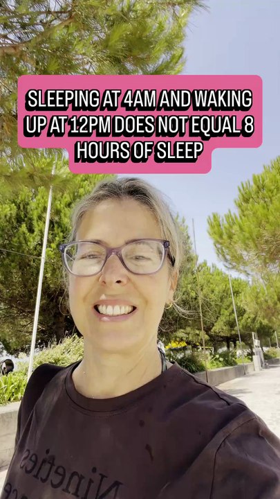 SLEEPING AT 4AM AND WAKING UP AT 12PM DOES NOT EQUAL 8 HOURS OF SLEEP