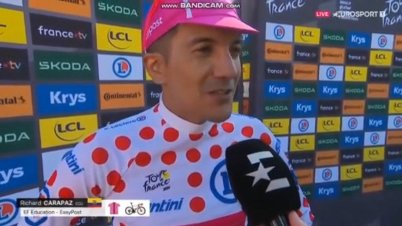 Tour de France - 19e étape - Il ne collabore pas et après il coupe la trajectoire : Richard Carapaz très énervé contre Lenny Martinez