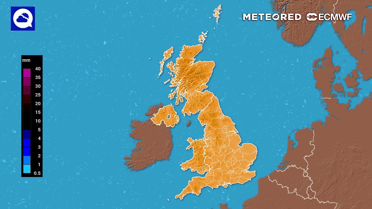 Accumulated precipitation maps show rainfall most frequent in the North