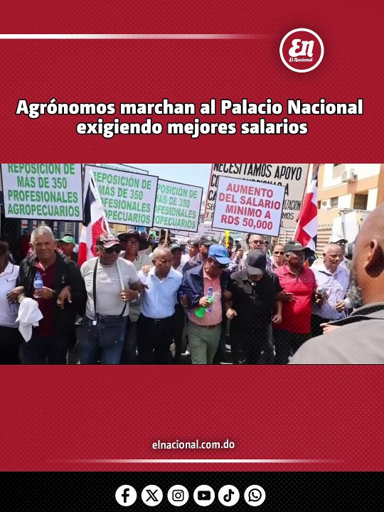Agrónomos marchan al Palacio Nacional exigiendo mejores salarios