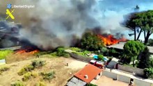 Despliegue masivo de la Guardia Civil ante el avance del fuego en Ávila y Madrid